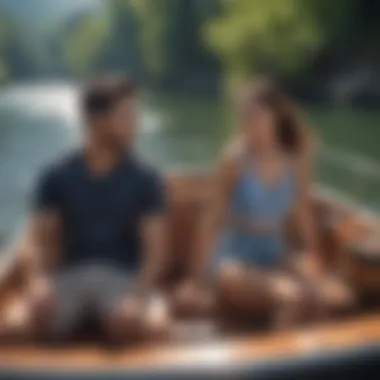 Couple enjoying a scenic boat ride