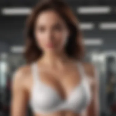 Woman confidently wearing a pushup bra, reflecting self-image