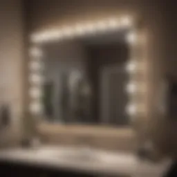 Elegant bathroom mirror lights enhancing ambiance