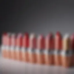 A collection of luxurious lip balms displayed elegantly