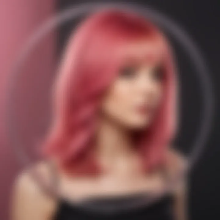Color wheel illustrating the interaction between pink and brown hues for hair dye selection