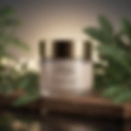 Luxurious night cream jar surrounded by botanical ingredients