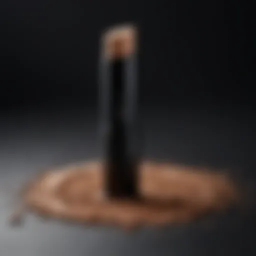 Close-up of blk opl Foundation Stick showcasing its texture