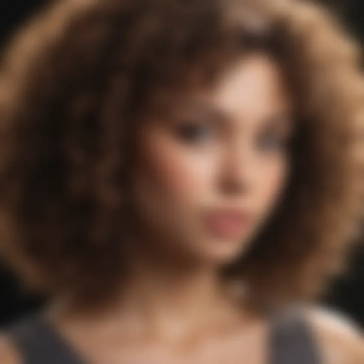 Textured hair demonstrating the effects of Curls products.