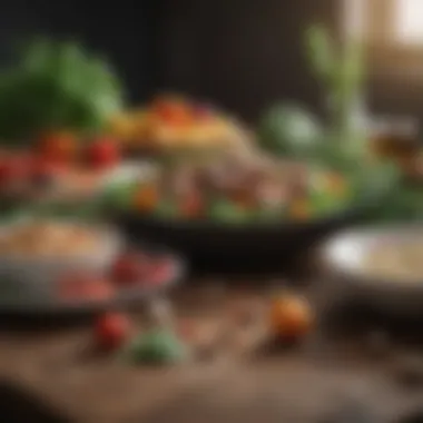 Fresh Ingredients for Meal Delivery A vibrant selection of fresh ingredients for meal delivery services