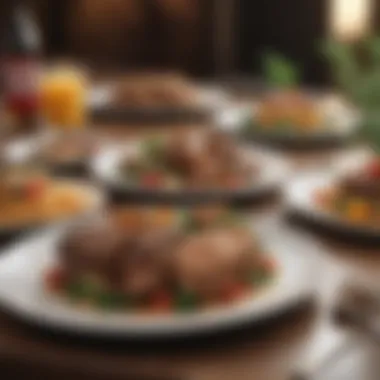 Gourmet Meal Options An assortment of gourmet meal options beautifully presented