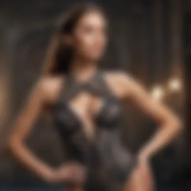 Intricate Design Swimsuit Elegant one piece swimsuit with intricate design