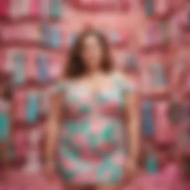 Embracing Size Inclusivity Lilly Pulitzer's collection laid out elegantly, highlighting size inclusivity