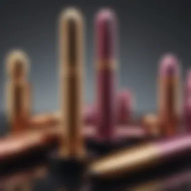 An elegant display of vibrators showcasing variety and design