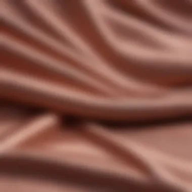 Close-up view of luxurious spandex fabric showcasing its stretchability and texture