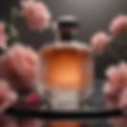Elegant perfume bottle with floral design