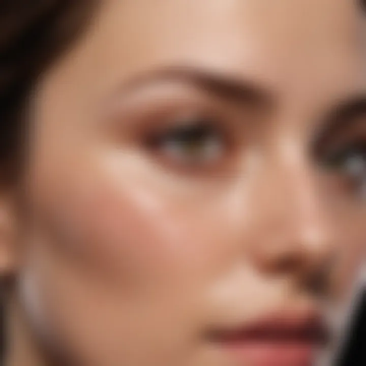 A close-up of a skin texture analysis showcasing the benefits of retinol.