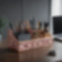 A chic desk organizer with unique geometric design