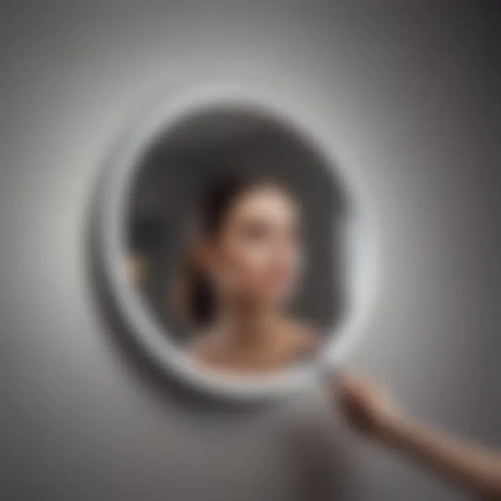 Installation guide showing proper mounting techniques for makeup mirrors