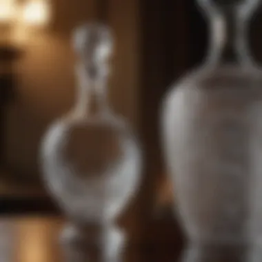Artisanal Crystal Decanter Exquisite crystal decanter with intricate etched designs