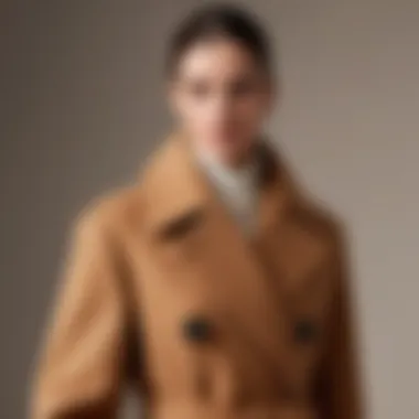Chic Runway Presence in the Celine Camel Coat Fashion model donning the iconic Celine Camel Coat