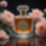 Elegant perfume bottle with floral design