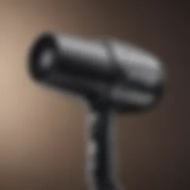 Hair Dryer Nozzle for Thick Hair Close-up view of a hair dryer focusing on its nozzle designed for thick hair.
