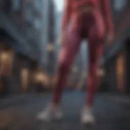 Stylish flare active leggings in an urban setting