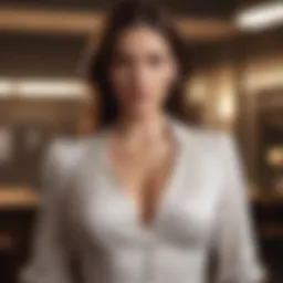 Elegant blouse for big bust