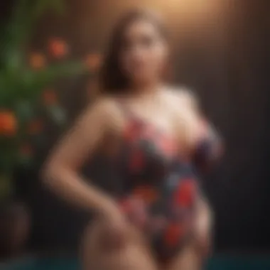 Floral Elegance Elegant swimsuit with floral embellishments