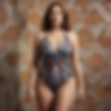 Geometric Glamour Stylish swimsuit with geometric patterns