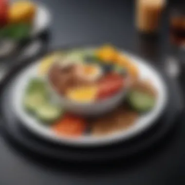 Optimal Dietary Selections Balanced plate showcasing optimal dietary selections