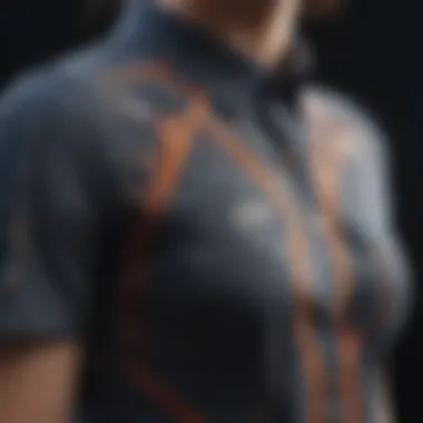 Abstract Geometric Elegance Front button t-shirt with abstract geometric pattern