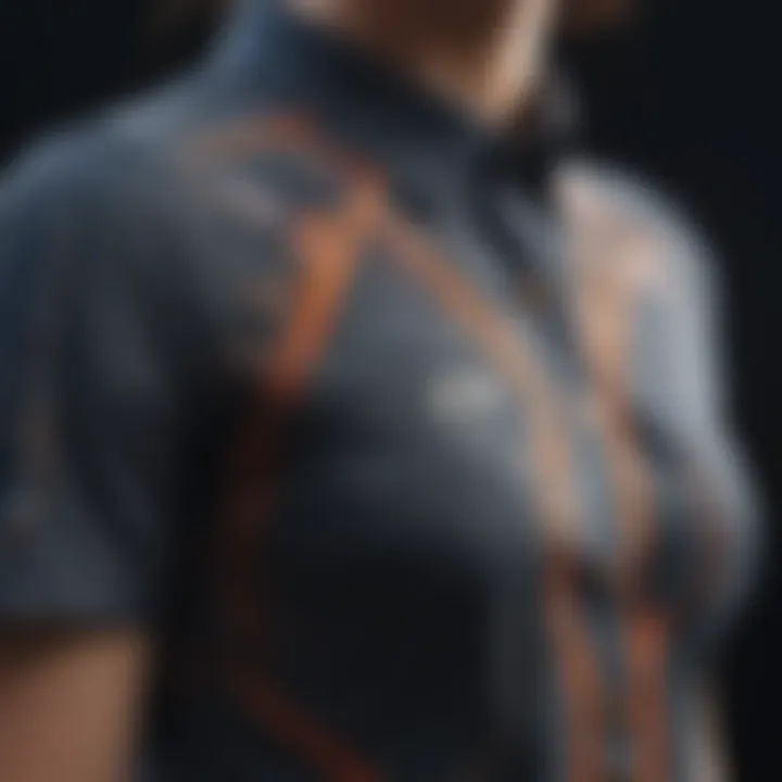 Abstract Geometric Elegance Front button t-shirt with abstract geometric pattern