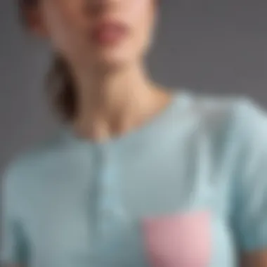 Pastel Perfection Front button t-shirt in soft pastel colors