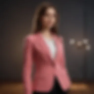 Sophisticated Blazer Pairing Front button t-shirt paired with tailored blazer