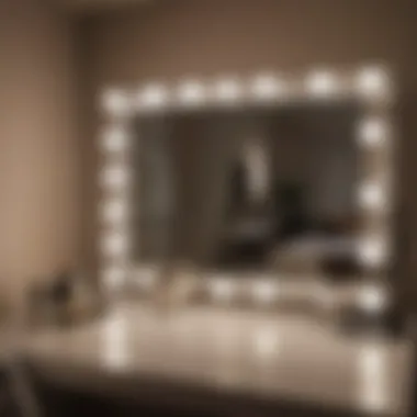 Glamorous Vanity Mirror with lights in chic setting