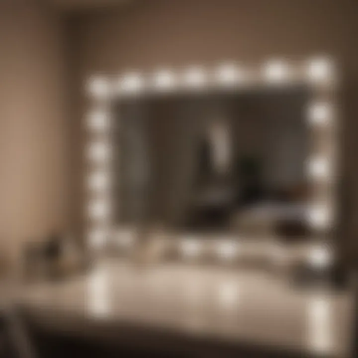 Glamorous Vanity Mirror with lights in chic setting