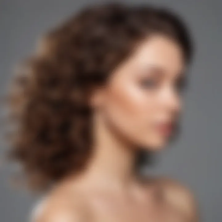 Visual representation of tips for maintaining healthy hair with curls.