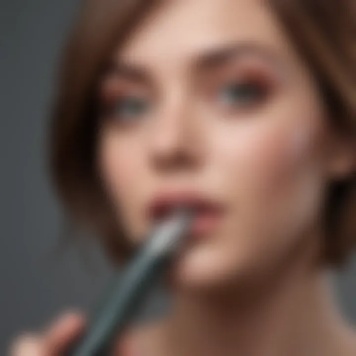 Close-up view of Hairart Ceramic Tourmaline styling tool showcasing its sleek design and finish