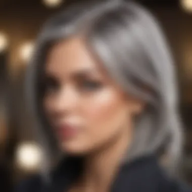 Expert Techniques for Perfectly Highlighted Grey Hair A professional stylist applying highlights to grey hair in a salon