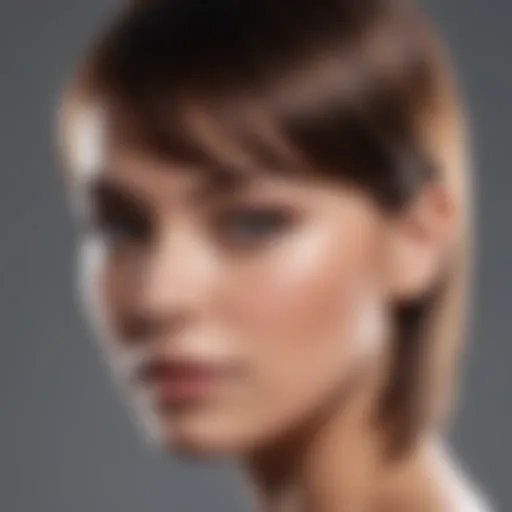 Close-up view of smooth hair with shine