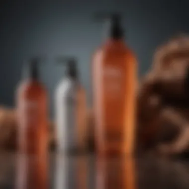 Elegant array of hair care products for weaves