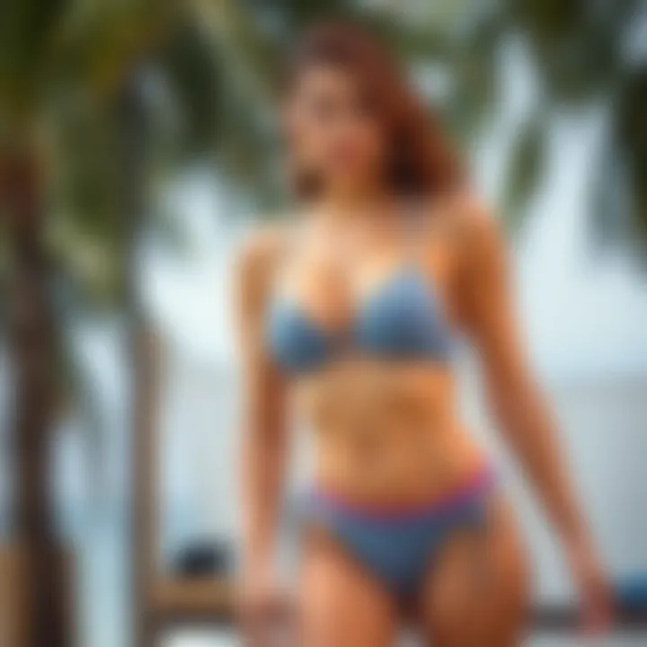 Stylish high-waisted bikini set that complements larger thighs.