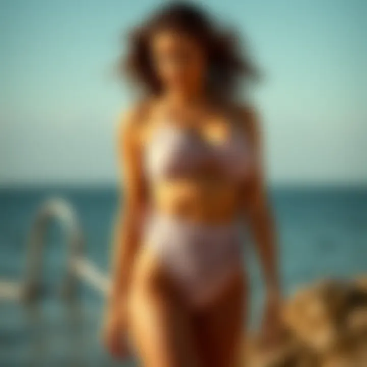 Swimwear with side ruching that highlights curves beautifully.