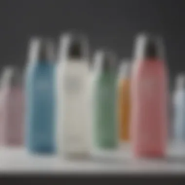 An array of deodorant bottles featuring various scent profiles