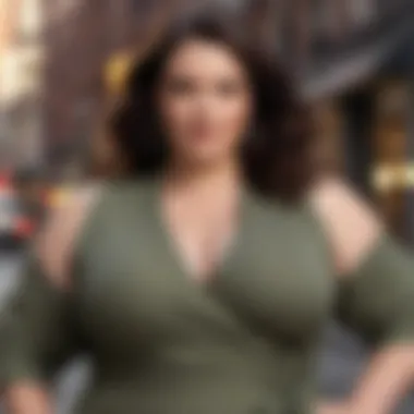 Lane Bryant Plus Size Model in Urban Chic Outfit