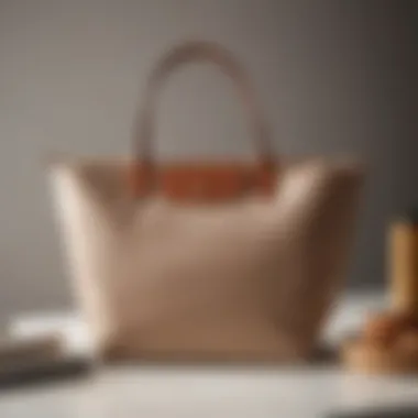 Functional Interior Layout of the Le Pliage Tote Interior organizational features of the Le Pliage Medium Shoulder Tote highlighting its functionality