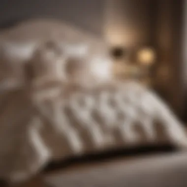 Opulent Comforter Display Elegantly designed comforter in a luxurious setting