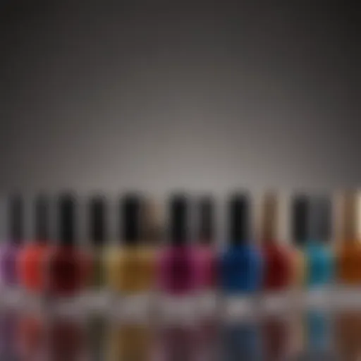 Luxurious Nail Polish Bottles in a Row