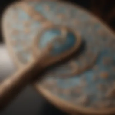 Luxurious silk paddle with ornate patterns