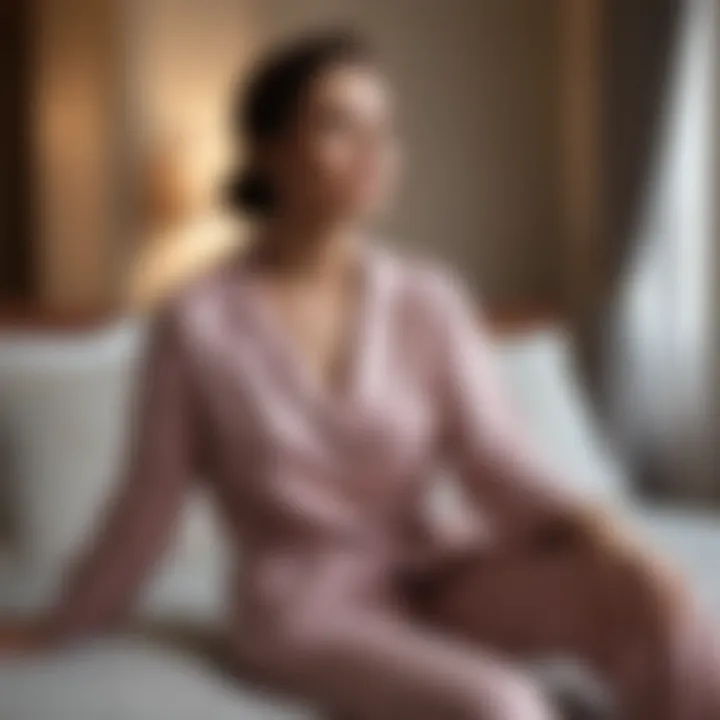 Luxury lifestyle with cashmere pajamas and elegant accessories