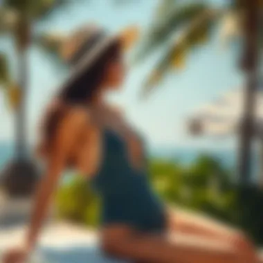 Fashionable styling ideas featuring the Madewell swimsuit with complementary accessories