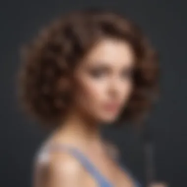 Elegant woman with perfectly curled hair