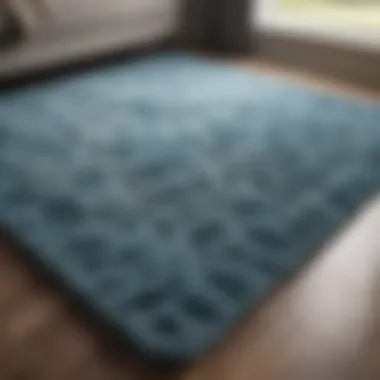 Soft and Plush Memory Foam Rug in Serene Blue